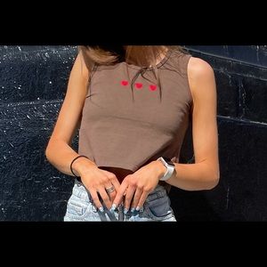 Brandy Melville brown tank top.